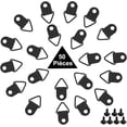 thumbnail image 1 of Paquete de 50 ganchos para marcos de fotos con anillos en D, tornillos con ganchos para marcos de fotos con anillos en D para colgar cuadros, relojes, cuadros, espejos, 1 of 5