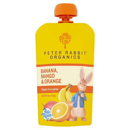 Peter Rabbit Organics Banana, Mango & Orange Fruit Puree, 4 Oz, 10 pack