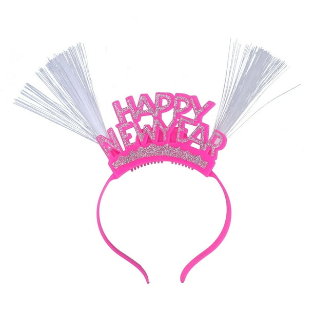 FELTECHELECTR Disfraz navideño con luces LED y diadema intermitente para Año Nuevo, ideal para fiestas de Navidad y Pascua, regalo para niños (color aleatorio).