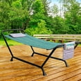 thumbnail image 2 of Sorbus Hamaca con Soporte, Cuenta con Almohada de Lujo y Bolsillos de Almacenamiento, Soporta 500 Libras Verde, 2 of 6