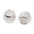 thumbnail image 2 of 2 pulseras de la suerte hechas a mano con cuentas de barril de plata de ley 925 para accesorios de bricolaje 4.5x5.5mm, 2 of 9