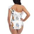 thumbnail image 5 of Gaeub Animals in Transport Women's One Shoulder Ruffle Tummy Control Swimwear for Swimming Surfing Beach Party - X-Large, 5 of 8
