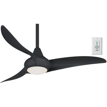 Minka-Aire Light Wave LED 44" Ceiling Fan with 3 blades - Coal w/ Extra Wall Control - F845-CL-W