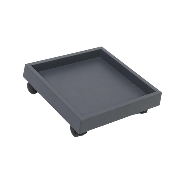 Carro para macetas con ruedas para jardín, balcón, patio y exterior Gris