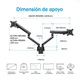 thumbnail image 2 of Soporte De Monitor Ajustable De Doble Brazo Con Bandeja  Malubero NEGRO, 2 of 5