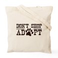 thumbnail image 2 of CafePress - Don't Shop Adopt Tote Bag - Unisex Canvas Tote Bag, Beige, 1-Piece, 2 of 8