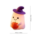 thumbnail image 4 of PoyoKee Halloween Decorations - Glowing Ghost Pumpkin Lamp, Halloween Witch Hat Ghost Night Light, Desk Lamp for Party Home Book Shelf Indoor Decor, 4 of 9
