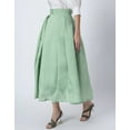 thumbnail image 6 of Moomaya Exclusive Midi Box Pleat Skirt with Side Pocket, Fabric Belt & Zipper Victorian Elegance, 6 of 7