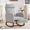 Gray, variant on Acekid Rocking Chair, Wingback Accent Rocker Chair Upholstered Tall Back Arm Chair w/Side Pockets, Ursing Rubber Wood Legs and Side Pocket for Living Room, Bedroom