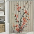 thumbnail image 5 of JRXY Beautiful Pink Peach Blossom Beautiful Flower Shower Curtain Multiple Sizes White, 5 of 6
