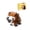 Beagle Dog, variant on 10-Pack Mini Animal Building Block Set, 3D Dog Figurines, Farm Hen Bunny and Lizard Small Model Kits, 10-Piece Bundle