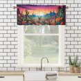 thumbnail image 3 of Cactus Valance Curtain for Kitchen Tropical Plants Flowers Succulent Desert Mountain Landscape Window Valance for Living Room Bedroom, Kitchen Valance Rod Pocket Window Curtain 54 by 18 in, 1 Panel, 3 of 6