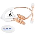 thumbnail image 1 of MDF Instruments , Stéthoscope en Acier Inoxydable RoseGold MD One, Adulte, Tube Blanc, Chestpieces-Headset RoseGold, MDF777RG29, 1 of 10