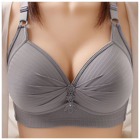 Gray 46 Women s Push Up Wireless Cotton Sports Bra Comfort Support No Womens Sports Bras Underwire Bras Comfortable Wire Sports Bras Pack Bralette Everyday Underwear