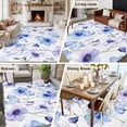 thumbnail image 5 of 5'x8' Area Rugs, Purple Blue Spring Floral Indoor Outdoor Area Rug for Living Room Bedroom, Summer Flowers Botanical Washable Bathroom Rugs Kitchen Floor Carpet Mats Home Decor Aesthetic, 5 of 8