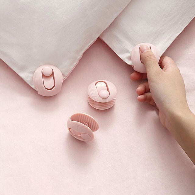 Clips de inserción de edredón - Resistente mantener las sábanas cómodas Clips de sábanas sin Clips de colchón para edredones de inviern Rosa Macarena clips de edredón
