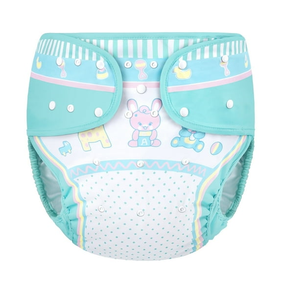 Littleforbig Washable Adjustable Adult Pocket Nappy Cover Reusable Waterproof Cloth Baby Parade Adult Diaper Wrap Cover One Size