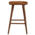 thumbnail image 6 of Counter Stool Chair, Set of 2, Walnut, Wood, Bar Pub Cafe Bistro Dining Kitchen Hospitality Restaurant, Modern Contemporary HB36676, 6 of 10