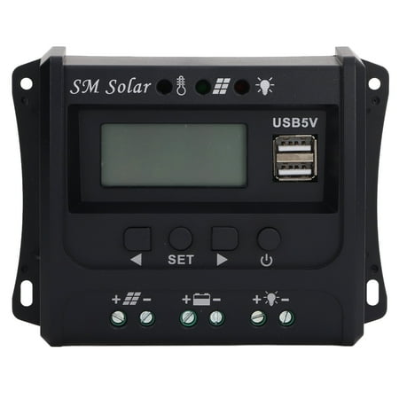 

2024 Solar Panel Controller 3 Stage PWM Charging Intelligent Microcontroller ABS Aluminum Plate 12V 24V Solar Charge Controller SEC20(20A)