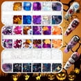 thumbnail image 2 of comerut 1 Box Manicure Decoration Ultra-Thin Stunning Visual Effect Vivid Color Easy to Apply DIY Manicure Sequins Halloween Glitter Flakes Nail Supplies, 2 of 8