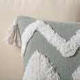 thumbnail image 3 of Phantoscope Boho Woven Tufted with Tassel Series Decorative Throw Pillow Cover, 18" x 18", Gray/White, 1 Pack, 3 of 4