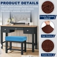 thumbnail image 3 of Funda de Taburete Uxcell Rectangular, Estirable y Lavable, Funda de Asiento para Barra de Vanity con Banda Elástica para Silla de Banco de Madera o Metal (Marrón Claro, 2 Piezas), 3 of 6
