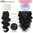 thumbnail image 2 of LUMIERE Body Wave Clip In Hair Extensions Real Human Hair Seamless Clip In Hair Extensions For Black Women 120g Grade 10A Brazilian Remy Hair 8Pcs Wi, 2 of 6