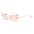 thumbnail image 2 of Gafas de sol cuadradas sin montura y sin montura para mujer, gafas de sol con degradado, gafas modernas y de moda, 2 of 5