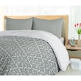 thumbnail image 4 of Ambesonne Geometric Duvet Cover Set, Retro Abstract Shapes Art, 2-Calking, Pale Taupe Pale Green, 4 of 6