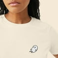 thumbnail image 5 of Dalix Ghost Embroidered Soft Cotton Short Sleeve T Shirt Womens in Natural XL X-Large, 5 of 5