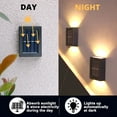 thumbnail image 2 of MORTTIC Solar Up Waterproof Warm White LED Outdoor Solar Powered Wall Lights 2 Count, 2 of 10