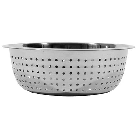 15 Inch Stainless Steel Chinese Colander With 2.0mm Holes - Heavy Duty Kitchen Strainer