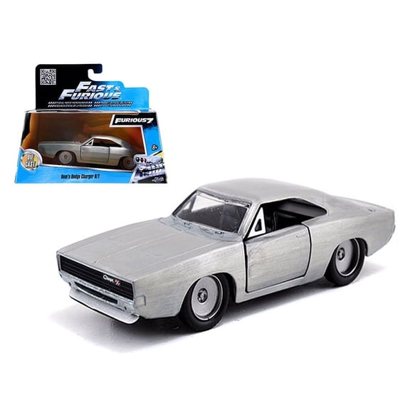 Dom's Dodge Charger R/T Raw Metal "Fast & Furious 7" (2015) Movie 1/32 Diecast Model Car by Jada