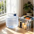 thumbnail image 3 of Portable Outdoor Water Bucket - 5 Gallon Collapsible Camping Water Storage with Faucet & Carry Handle - Leakproof Foldable Design for Hiking, Travel, Home Use, 3 of 6