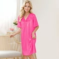 thumbnail image 3 of HomeGardon Nightgowns for Women,Summer Dresses Women's Short Sleeved Loose Plus Size Short Sleeved Lace Lace Imitation Silk Nightdress, 3 of 7