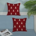 thumbnail image 3 of Christmas Pillow Covers 16x16 Christmas Tree Red White Decor Throw Pillows Case for Couch Winter Xmas Indoor Outdoor Decorative Cushion Cases for Sofa Bed Decorations Set of 2, 3 of 6