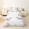 thumbnail image 2 of Erosebridal Flying Butterflies Twin Bedding For Teens,Girls Spring Garden Flowers Duvet Cover Set,Pink Purple,Pink Reversible,2pcs,No Comforter, 2 of 5