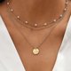 thumbnail image 2 of Women's Geometric Necklace with Pearl Personalized Jewelry Accessories Gift for Birthday Anniversary, 2 of 5