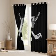 thumbnail image 3 of Homewish Personalized Initial F Curtains Pack of 2 (42x84 Each) for Kids Boys Girls, Ice Hockey Sport Curtains Blackout, Black and Gray Bedroom Curtains, Luxury Bedroom Decor, 3 of 6
