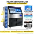 thumbnail image 6 of BENTISM 110V Commercial Ice Maker 265lbs/24h, 77lbs Storage Bin, ETL Approved, Clear Cube, Advanced LCD Panel, 6 of 9