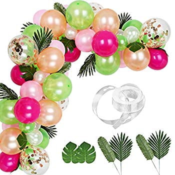 83 Pieces Tropical Balloons Garland Kit Diy Luau Balloon Arch
