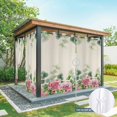 thumbnail image 6 of Outdoor Curtains for Patio Waterproof, Spring Pink Roses Outdoor Privacy Panels Grommet, Pastoral Eucalyptus Leaves Rustic Burlap Blackout Outside Curtains for Porch/Cabana 54"x84", 1 Panel, 6 of 8