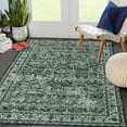 thumbnail image 2 of Hasoo 6' x 9' Area Rug for Living Room Boho Vintage Rug Non Slip Throw Rugs Floral Indoor Carpet, Green, 2 of 6