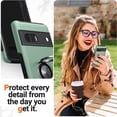 thumbnail image 3 of KOMI for Google Pixel 7 Case, Slim Fit Shockproof Protective Case for Pixel 7, Military-Grade Drop Protection with Ring Kickstand [Magnetic Car Mount Feature] Case for Google Pixel 7-Alpine Green, 3 of 5