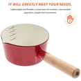thumbnail image 3 of UPOUART 1Pack Enamel Small Saucepan for Stove Top Red Round Design 1000ml Capacity, 3 of 7