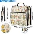 thumbnail image 2 of FORMRS Zipper Binder with Shoulder Strap 2-inch Ring 500 Sheet Capacity File Bag, Beige Wildflowers, 2 of 5