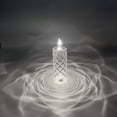 thumbnail image 1 of Luz De Las Velas Lámpara de velas de cristal sin llama para fiesta de cena de boda con luz de vela electrónica LED, 1 of 4