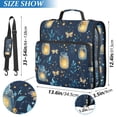 thumbnail image 2 of FORMRS Zipper Binder with Shoulder Strap 2-inch Ring 500 Sheet Capacity File Bag, Blue Fireflies Pattern, 2 of 5