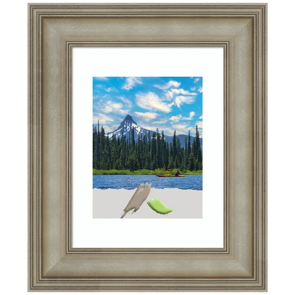 Mezzanine Antique Silver Narrow Wood Picture Frame, Photo Frame, Art Frame