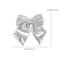 thumbnail image 3 of Leodye 1PCS Christmas Sequined Bow Glitter Bow Tie Christmas Tree Accessories Wreath Decoration Door and Window Hangings Party Decorations-, 3 of 6
